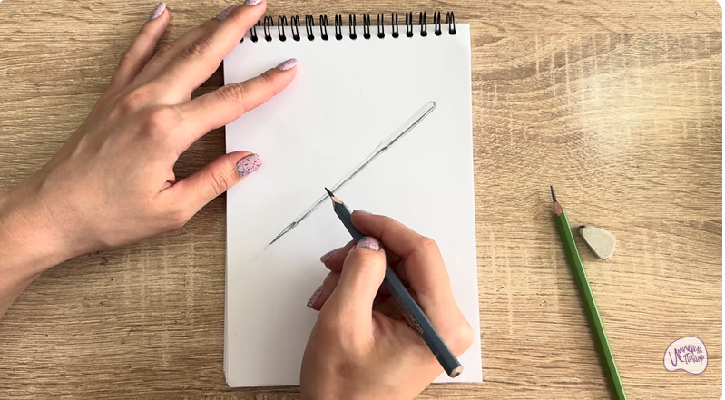 Рисуем Игла для швейной машинки