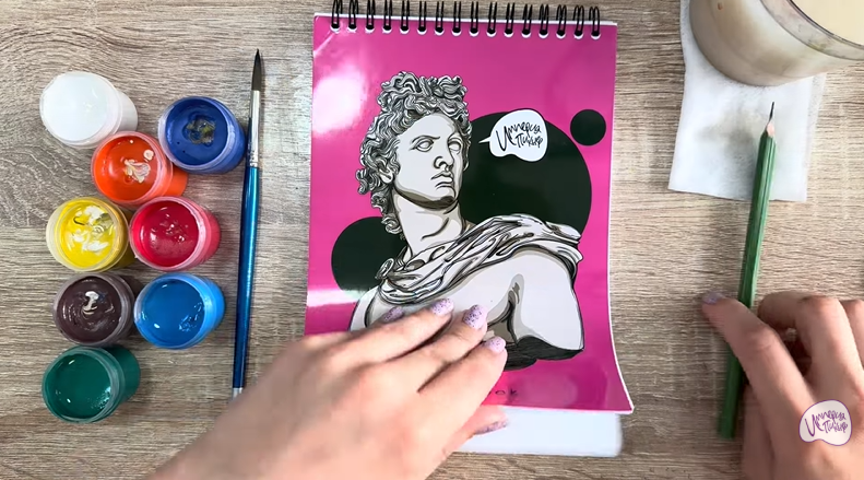 Рисуем Рыба-попугай