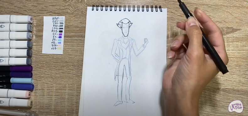 Рисуем Кощей Кощеевич из "Царевны"
