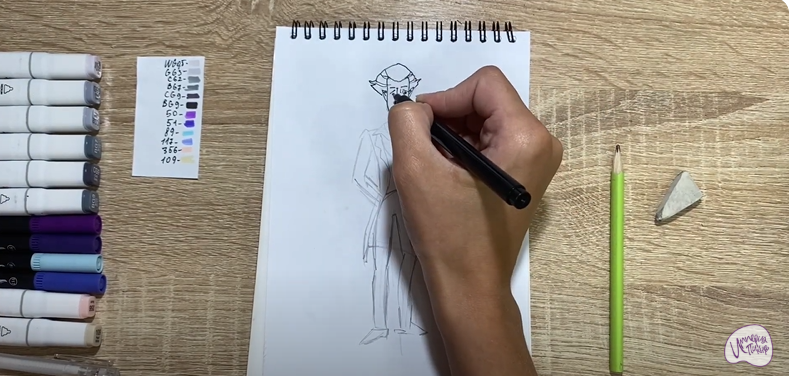 Рисуем Кощей Кощеевич из "Царевны"
