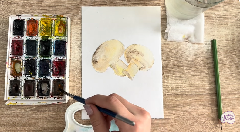 Рисуем Шампиньоны