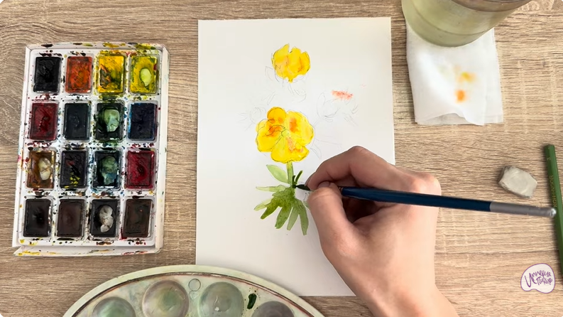 Рисуем Лапчатка