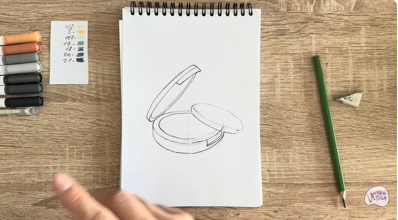 Рисуем Пудра для лица