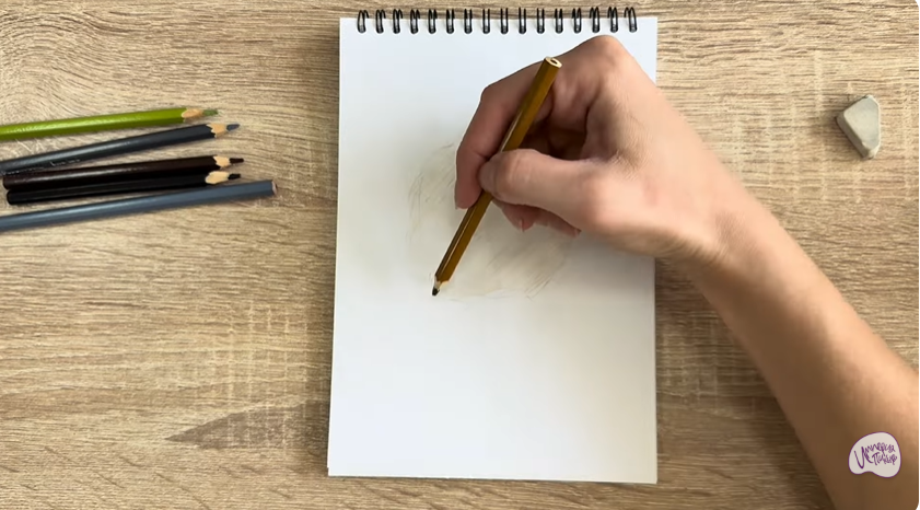 Рисуем Уснея бородатая