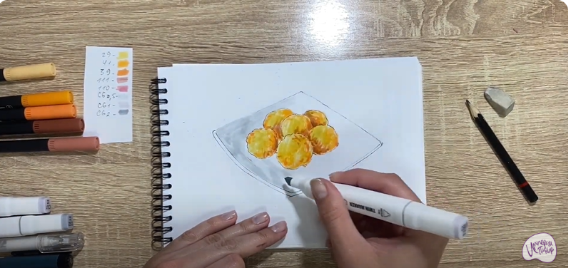 Рисуем Сырные шарики
