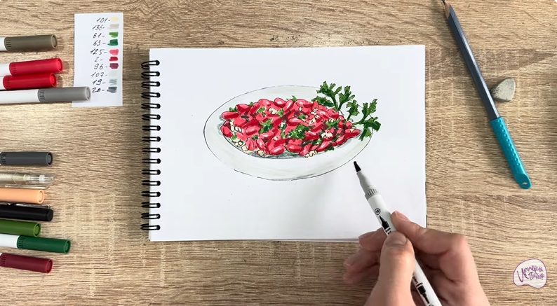 Рисуем Лобио по-грузински