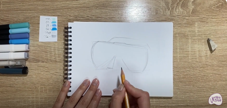 Рисуем Маска для плавания