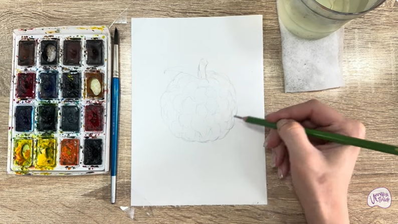 Рисуем Сахарное яблоко