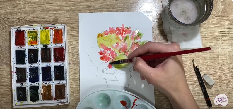 Рисуем Каланхоэ