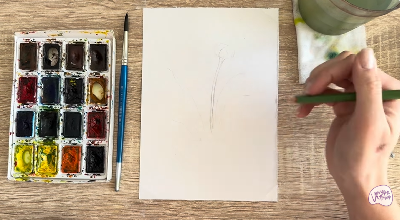 Рисуем Мать-и-мачеха