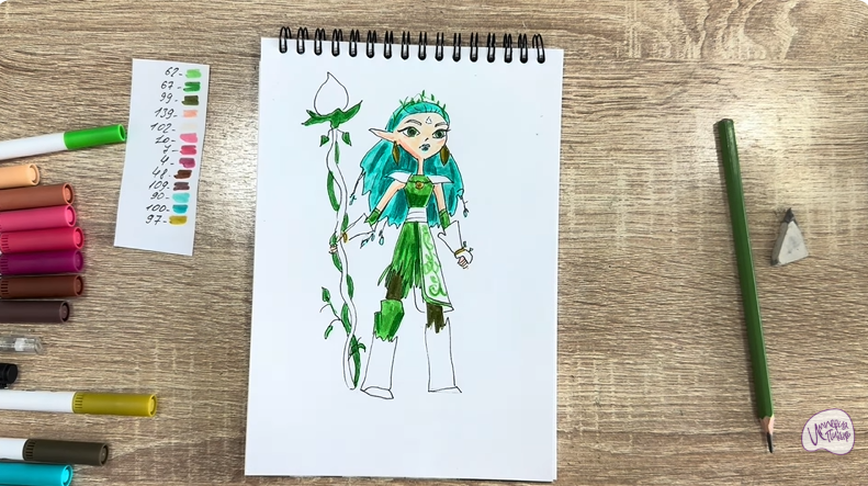 Рисуем Дриада из "Сказочный Патруль"