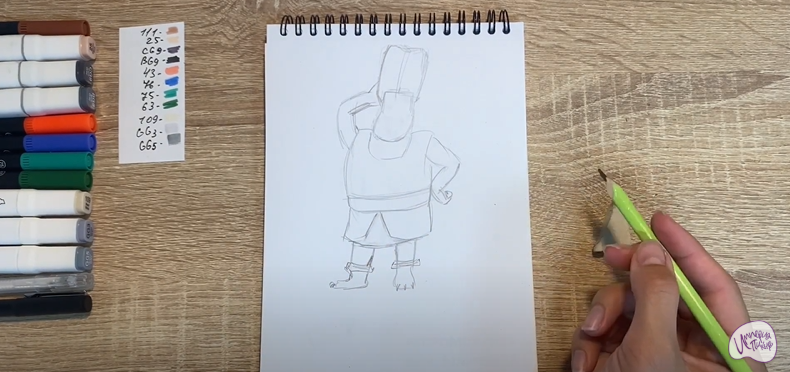 Рисуем Утёс из мультфильма "Маракуда"