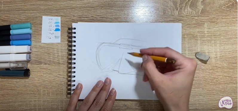Рисуем Маска для плавания