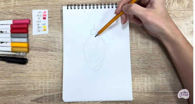 Рисуем Ёлочная игрушка