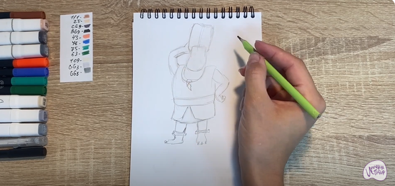 Рисуем Утёс из мультфильма "Маракуда"