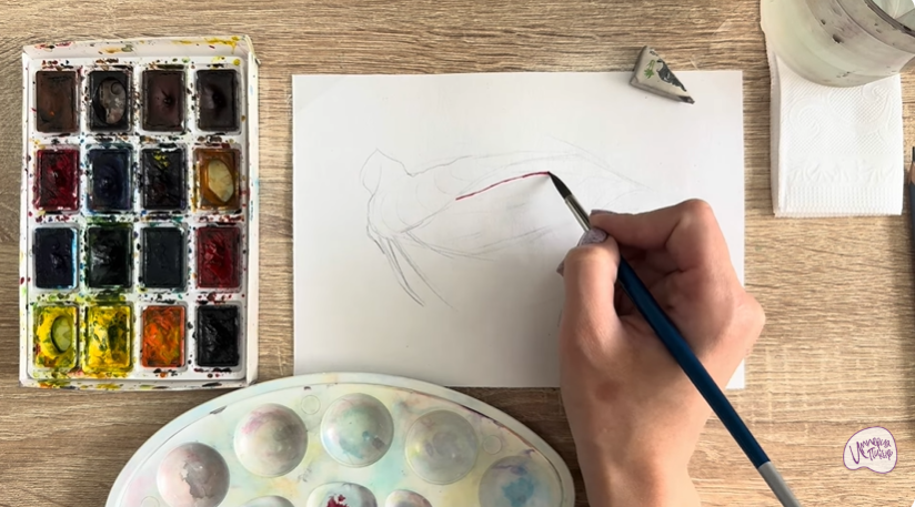 Рисуем Жабры рыбы