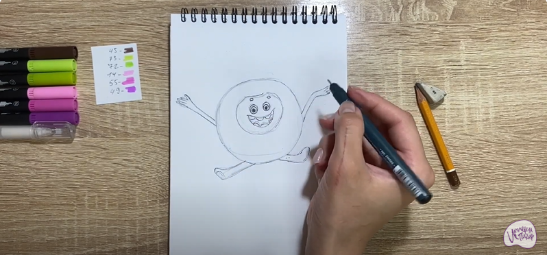 Рисуем Бублик из "Геройчики"
