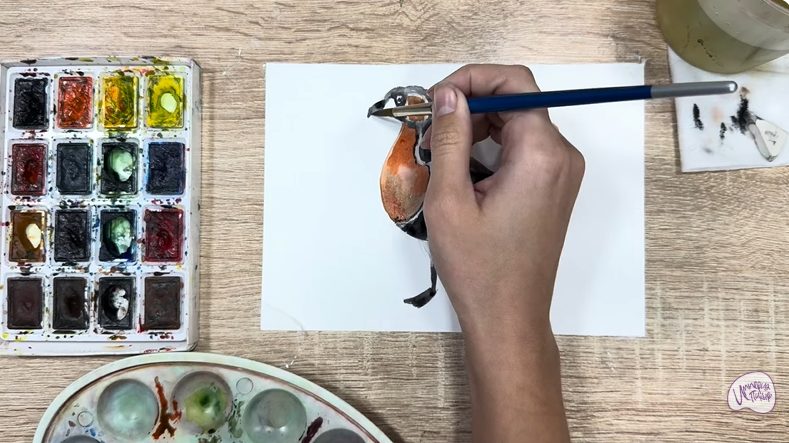 Рисуем Краснозобая казарка