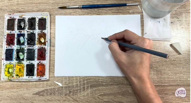 Рисуем Волчья ягода