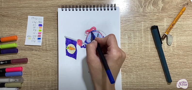 Рисуем Адъютант Мелкотрон из "Геройчики"