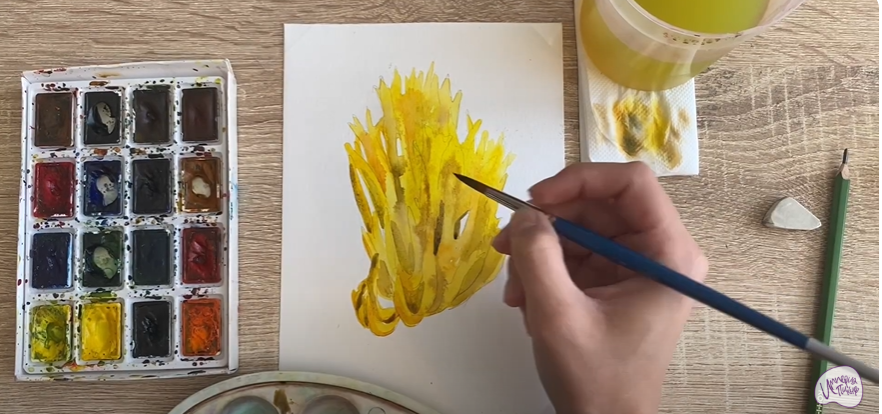 Рисуем Рогатик жёлтый