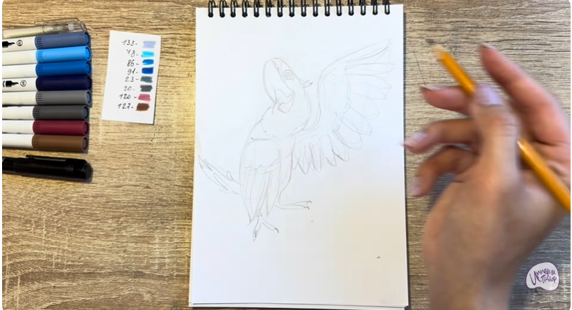 Рисуем Голубчик из "Рио" 