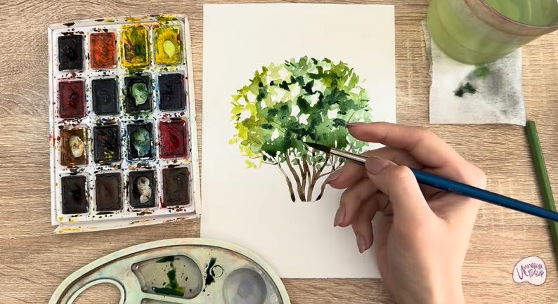 Рисуем Саженец бирючины