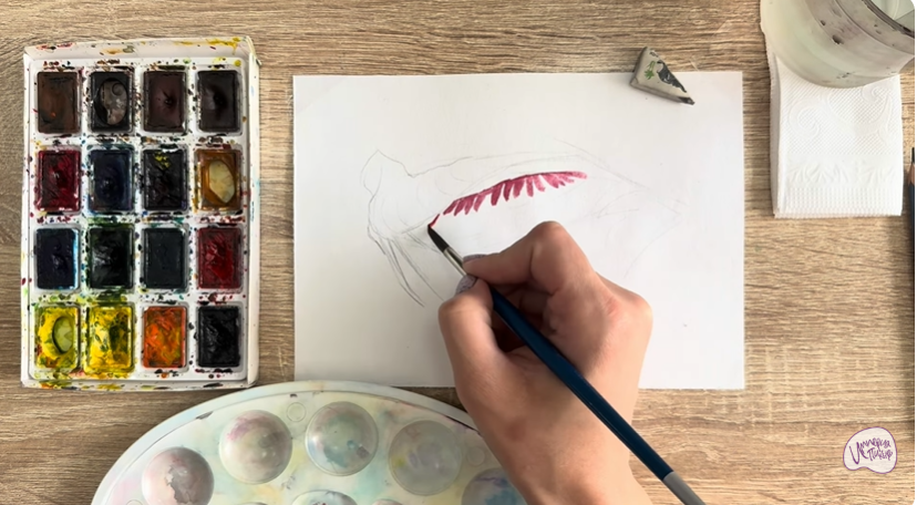 Рисуем Жабры рыбы