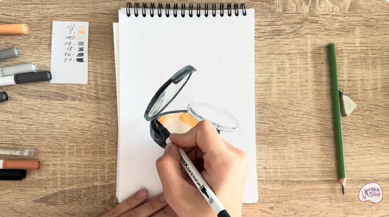 Рисуем Пудра для лица