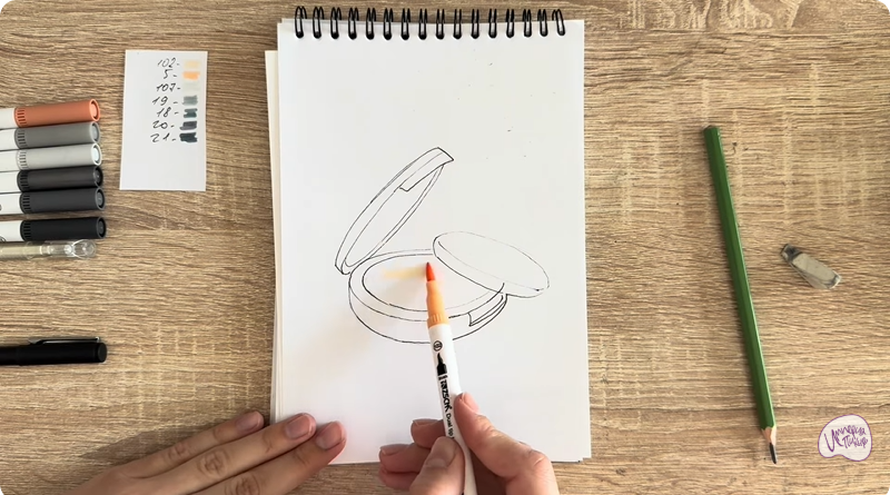 Рисуем Пудра для лица