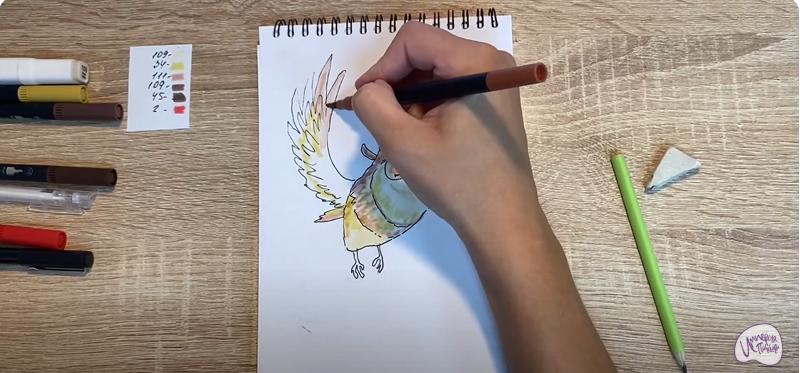 Рисуем Сова из "Царевны"