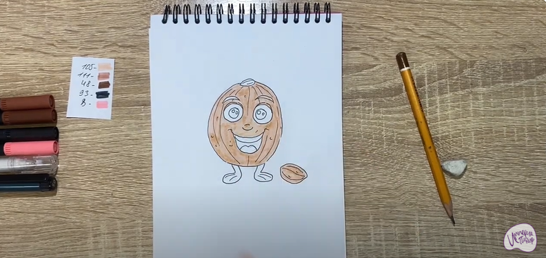 Рисуем Кавайный орех