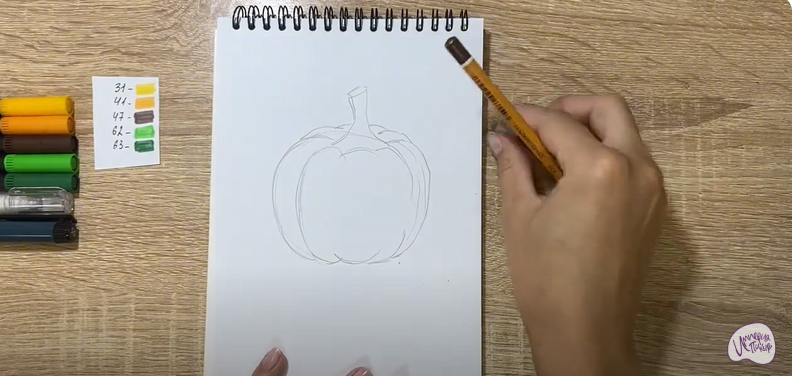 Рисуем Тыква на Хэллоуин
