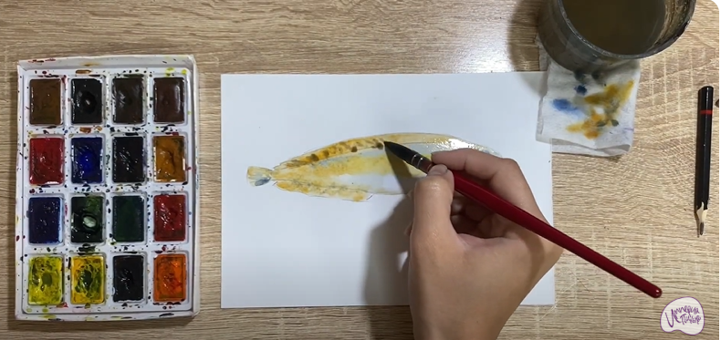 Рисуем Зубатка пёстрая