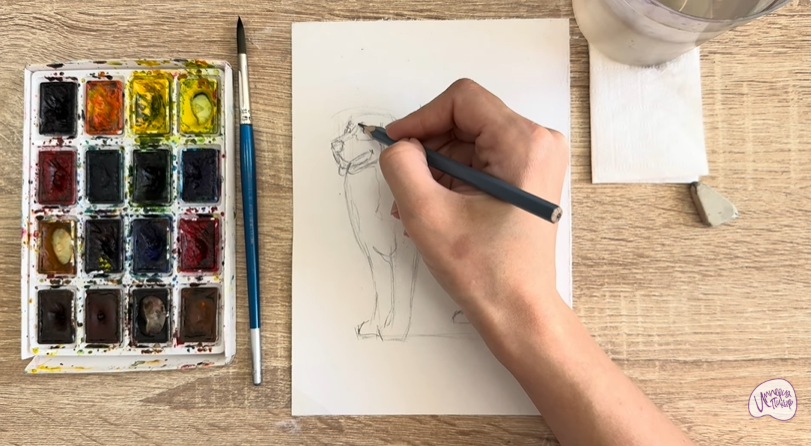 Рисуем Собака породы Бернский зенненхунд