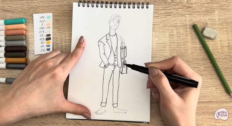 Рисуем Тадаши Хамада из «Города героев»