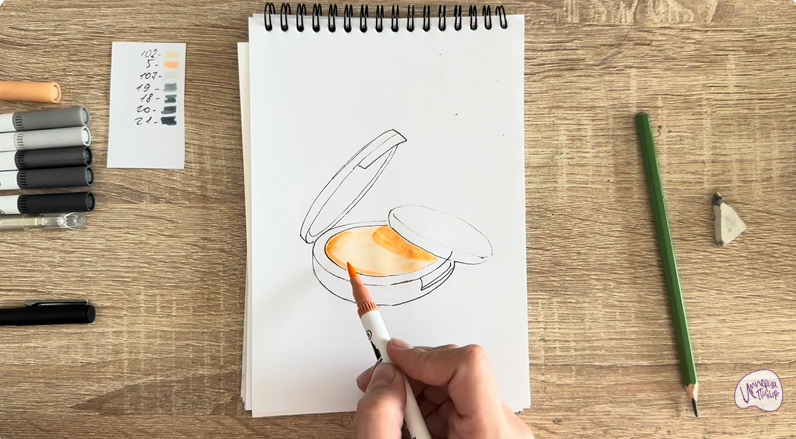 Рисуем Пудра для лица