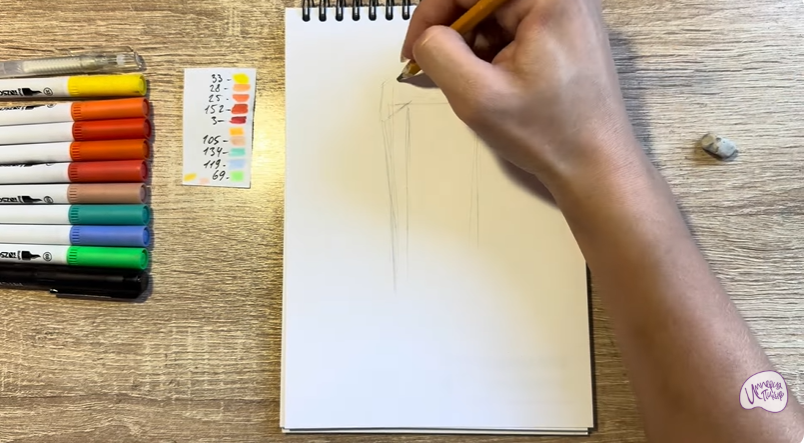 Рисуем Петя из мультфильма  "Домики"