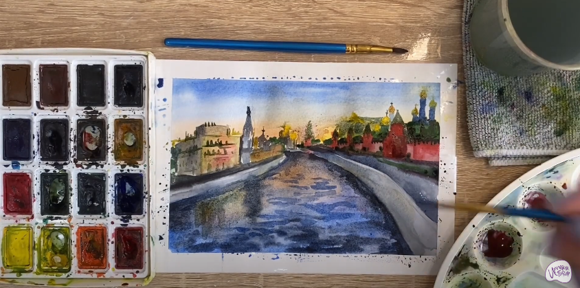 Рисуем Москва-река