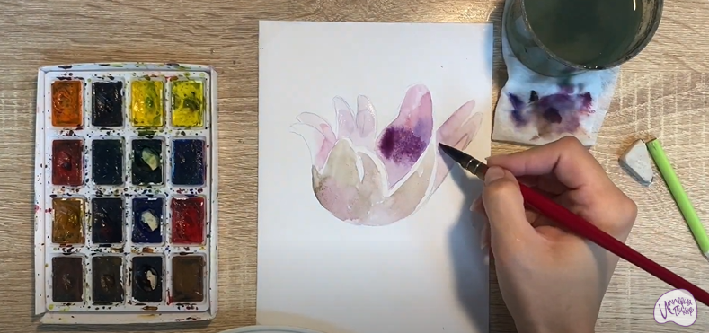 Рисуем Саркосфера корончатая
