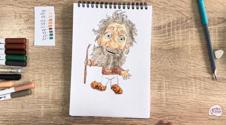 Рисуем Нафаня из фильма "Домовёнок Кузя"