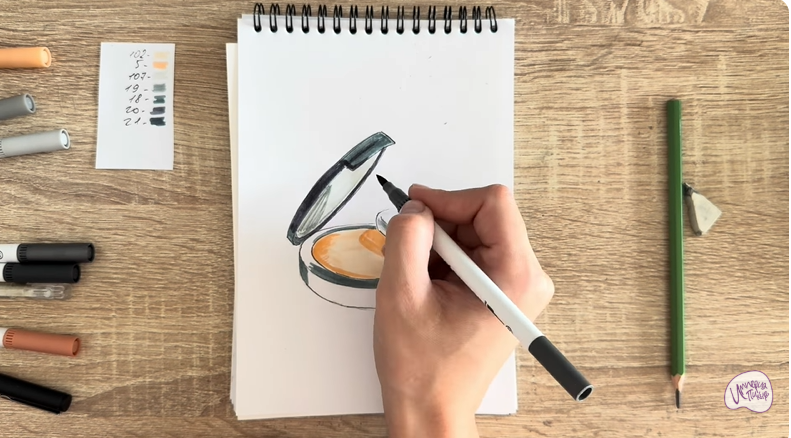 Рисуем Пудра для лица