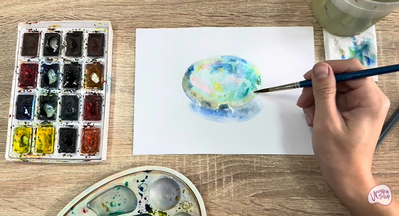 Рисуем Камень опал