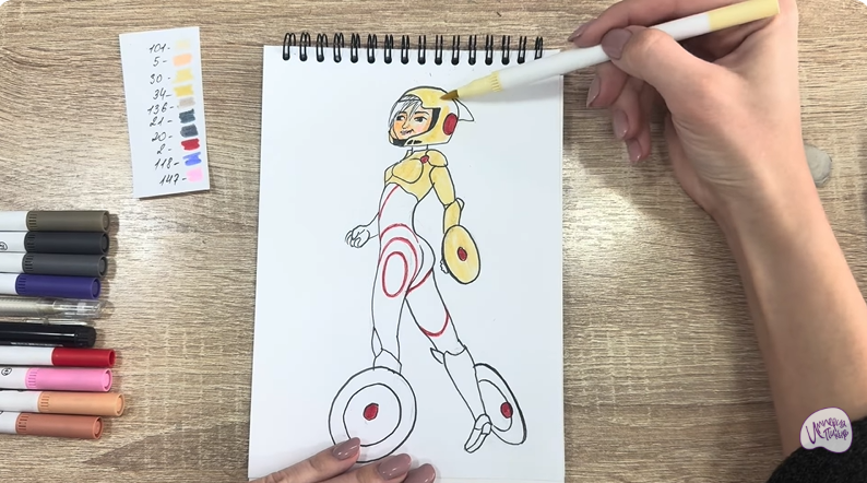 Рисуем ГоГо Томаго из "Город героев"