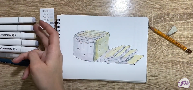 Рисуем Сыр "Фета"