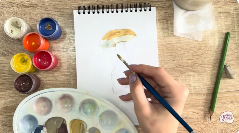 Рисуем Жёлчный гриб