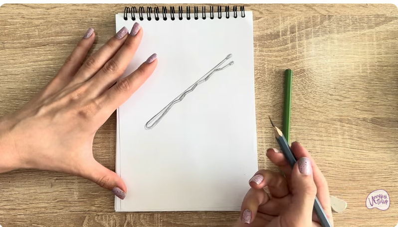 Рисуем Невидимка для волос