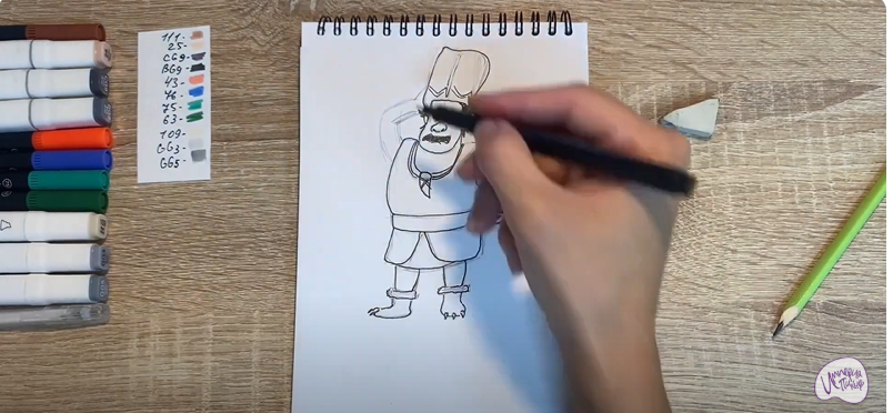 Рисуем Утёс из мультфильма "Маракуда"