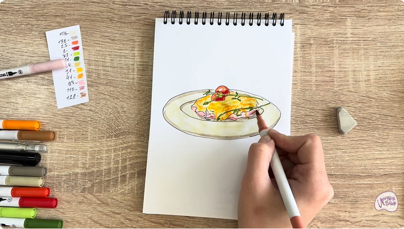 Рисуем Мясо по-французски