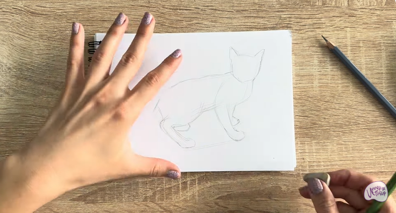 Рисуем Бомбейская кошка